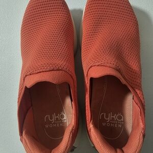 Ryka Washable Stretch Knit Slip-Ons Jumpstart. Terra  Cayenne Red